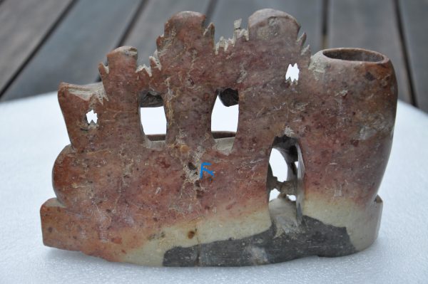 POT A PINCEAUX OU ENCRIER EN PIERRE DE LARD OU STEATITE - CHINE FIN XIXème – Image 4