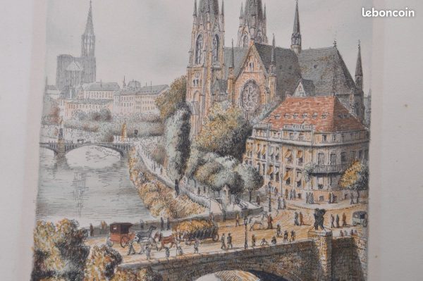 Estampe  église St Paul de Strasbourg par barday – Image 2