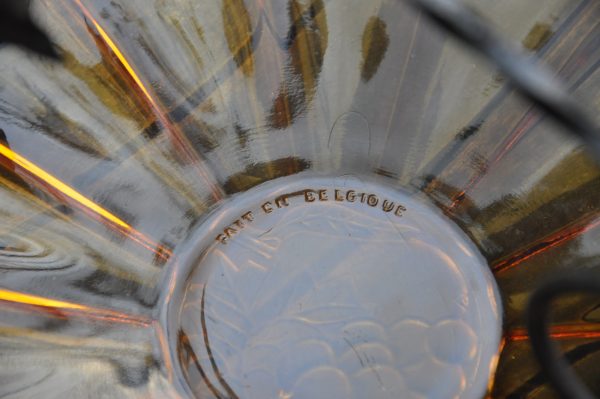 Coupe en verre fumé Art déco – Image 4