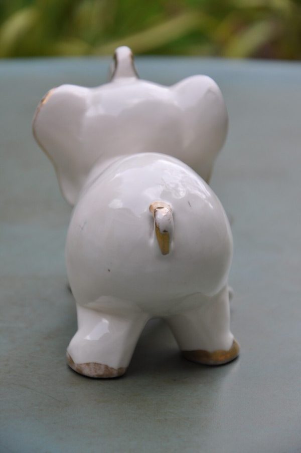 Eléphant vintage en faïence années 50 – Image 5