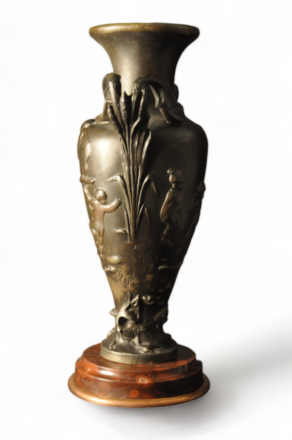 Vase XIXe Siècle décors d'angelots joueurs-XIXe Siècle  Emile Rey – Image 5