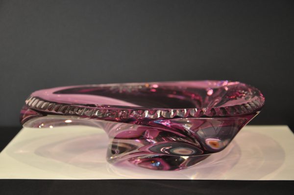 Coupe vide poche en cristal étiré et taillé style Val St Lambert – Image 7