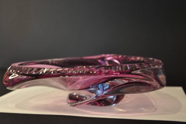 Coupe vide poche en cristal étiré et taillé style Val St Lambert – Image 4