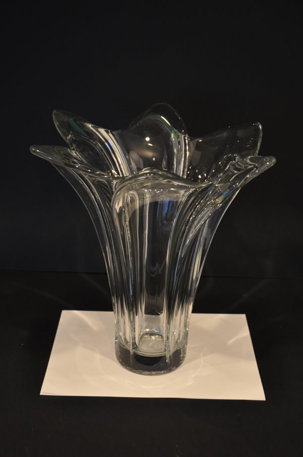 Grand vase en cristal de Vannes le Châtel années 60