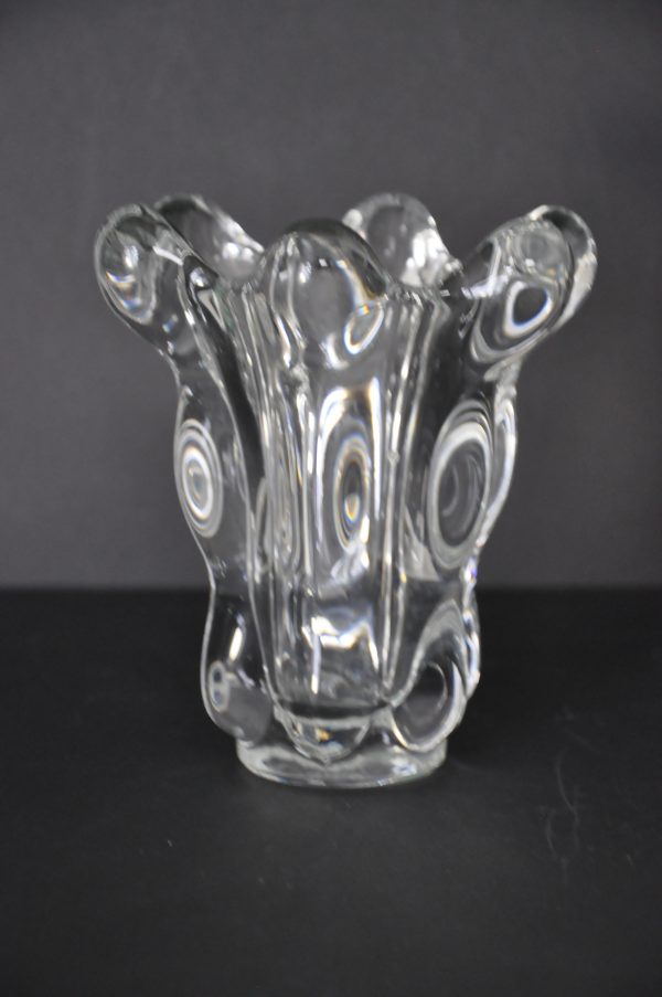 Vase en cristal de Vannes le Châtel signé