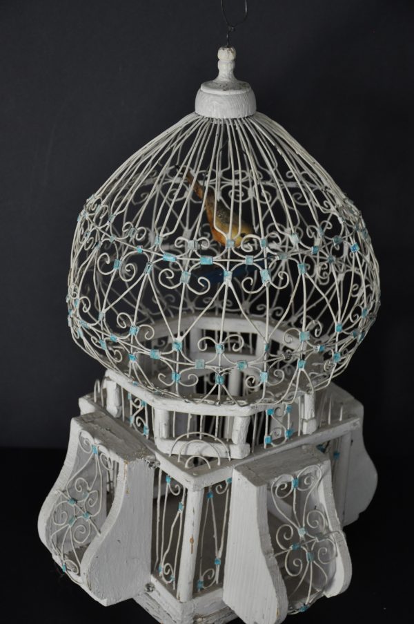 Ancienne Cage à oiseaux filigrana  années 50/60 – Image 4