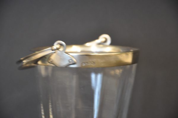 Petit sceau à glaçon en cristal et  métal argenté (Angleterre) – Image 6