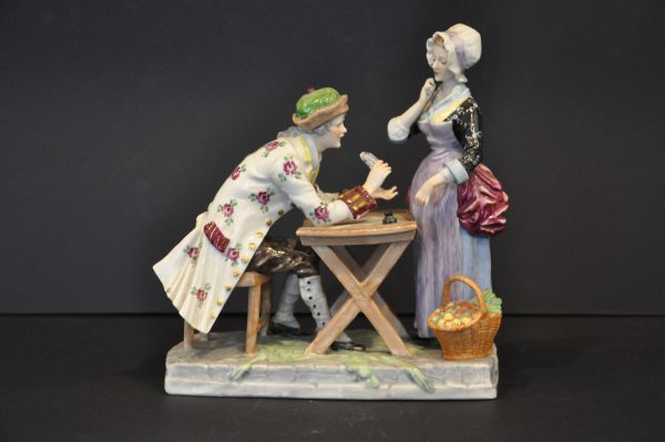 L'écrivain public  sujet en porcelaine  "Akermann & Fritze Volkstedt" – Image 2