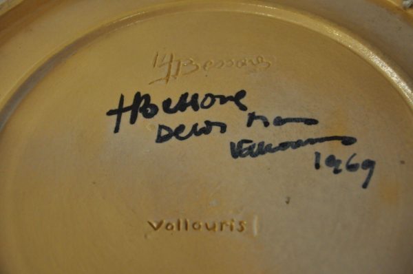Plat en céramique de  Vallauris "Henriette Besonne" 1969 – Image 4