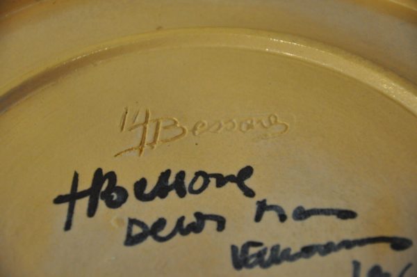 Plat en céramique de  Vallauris "Henriette Besonne" 1969 – Image 3