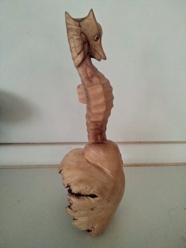 SCULTURE HIPPOCAMPE, BOIS DE PARASITE