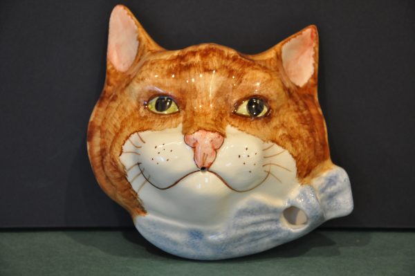 Tête de chat en ceramique ditributeur de ficelle PHILIP LAURESTON