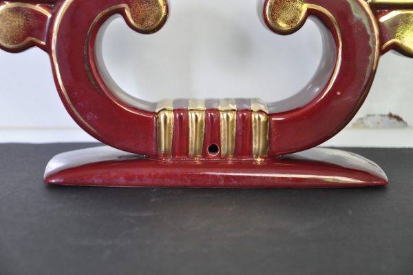 Paire de bougeoirs faïencerie saint clément Signé – Image 4