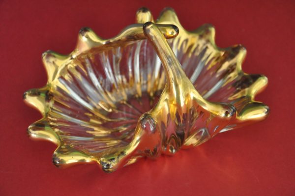 VIDE POCHE ANCIEN EN VERRE  DORURE SUR LE REBORD – Image 7