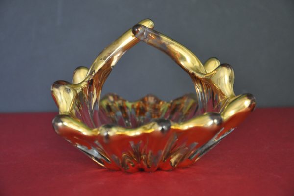VIDE POCHE ANCIEN EN VERRE  DORURE SUR LE REBORD – Image 5