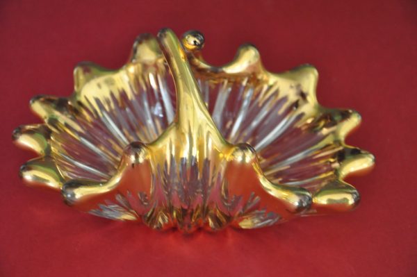 VIDE POCHE ANCIEN EN VERRE  DORURE SUR LE REBORD – Image 4