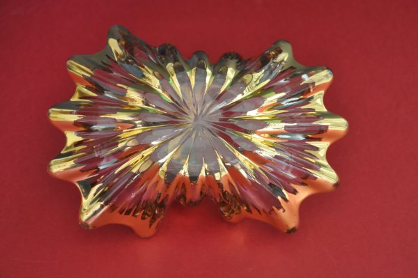 VIDE POCHE ANCIEN EN VERRE  DORURE SUR LE REBORD – Image 3