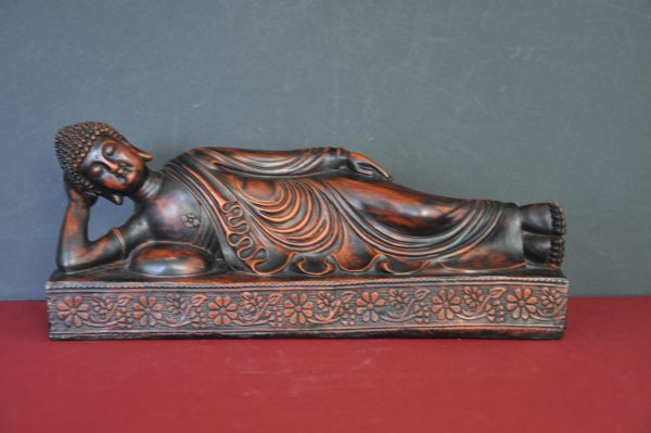 Statue de Bouddha Allongé en Parinirvana en résine