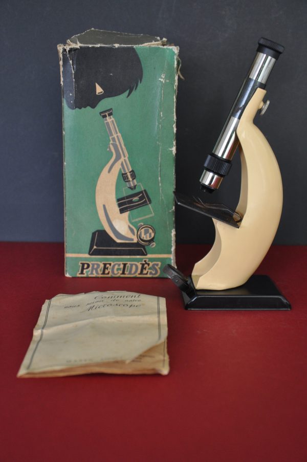 ANCIEN MICROSCOPE MARQUE "PRECIDES" MANUFACTURE MAPED