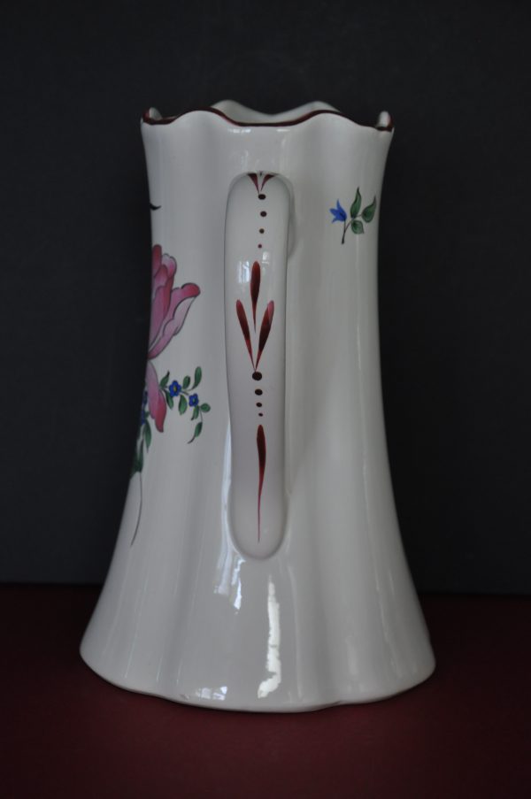 Cruche à eau en faîence française signée KG LUNEVILLE – Image 2