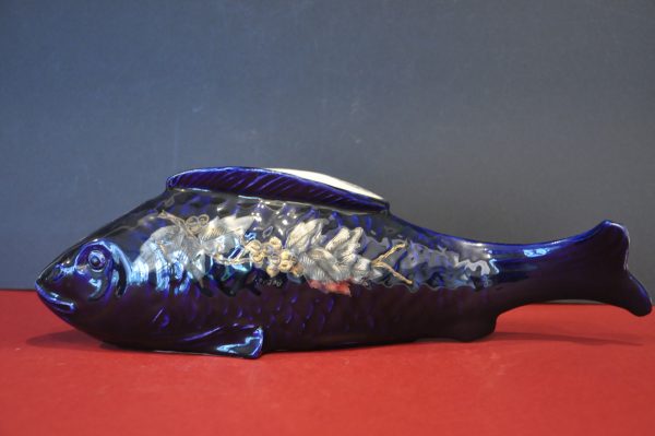 Poisson jardinière vintage en porcelaine signé A.Dubois (Belgique)