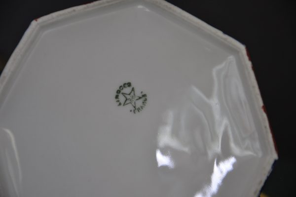 Théière en Porcelaine de Limoges Décor de Fleurs disposés dans des losanges – Image 7