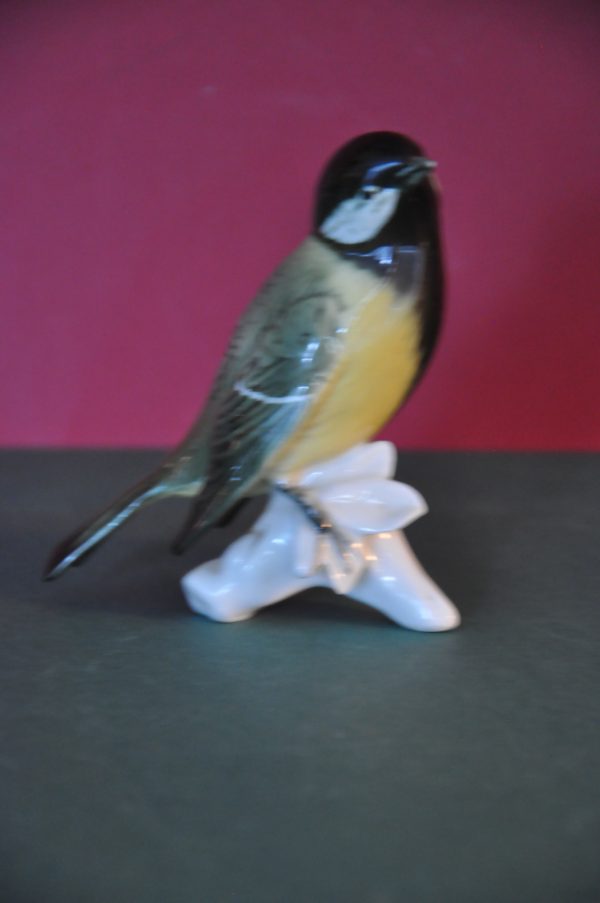 figurine en porcelaine  de Saxe , mésange à tête noire – Image 7