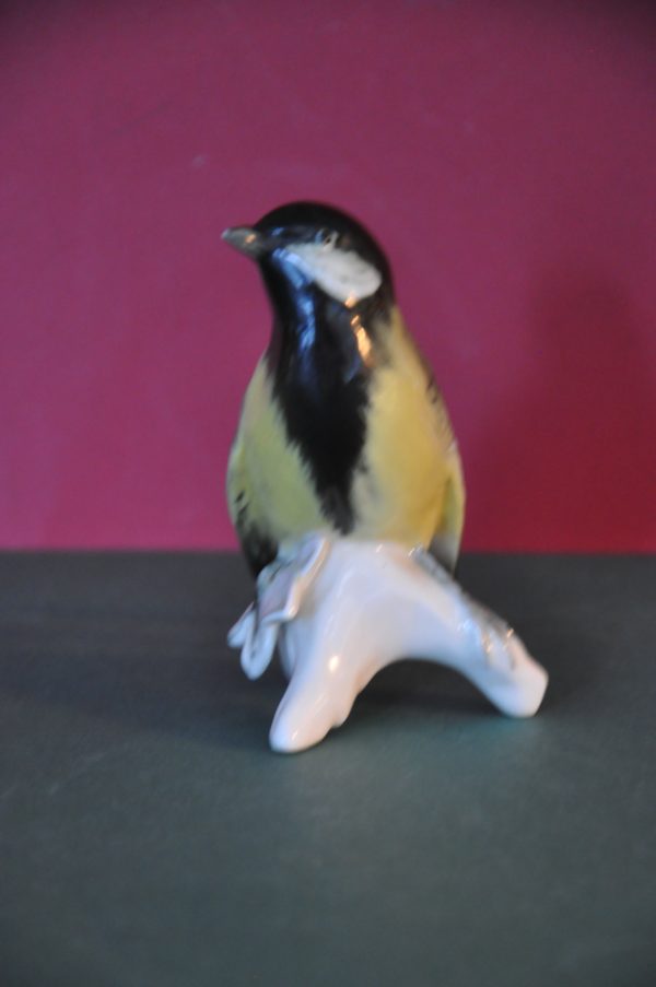 figurine en porcelaine  de Saxe , mésange à tête noire – Image 6
