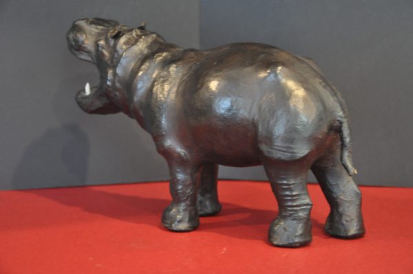 Hippopotame en cuir vintage des années 60 - – Image 5
