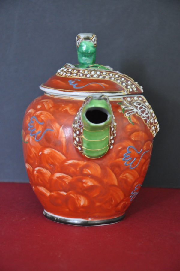 Théière japonaise en porcelaine XXeme  -  décor Dragon – Image 7