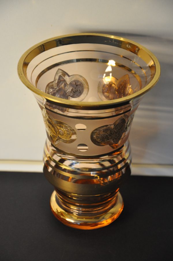 Vase en verre dépoli doré - Années 60 – Image 8