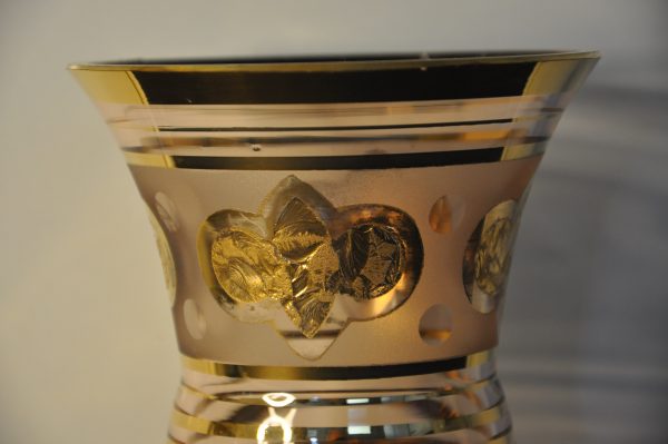 Vase en verre dépoli doré - Années 60 – Image 7