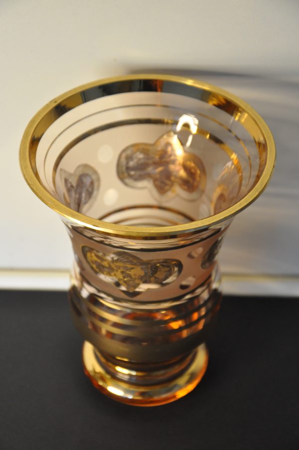 Vase en verre dépoli doré - Années 60 – Image 6