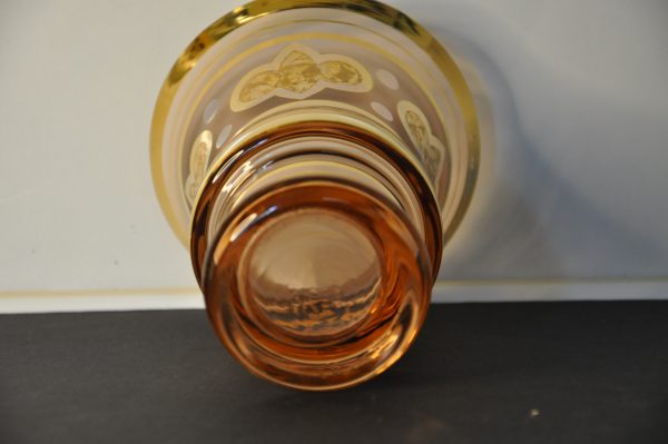 Vase en verre dépoli doré - Années 60 – Image 5