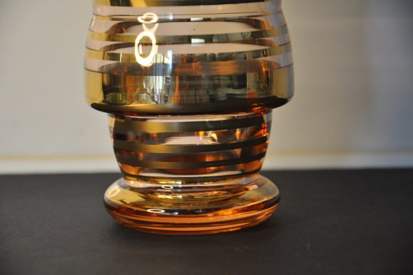 Vase en verre dépoli doré - Années 60 – Image 3