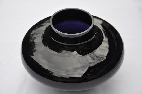 Vase en verre opaque de couleur violet foncé ✨ – Image 8