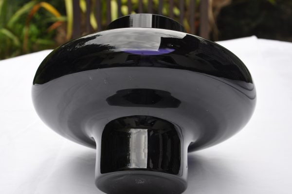 Vase en verre opaque de couleur violet foncé ✨ – Image 5