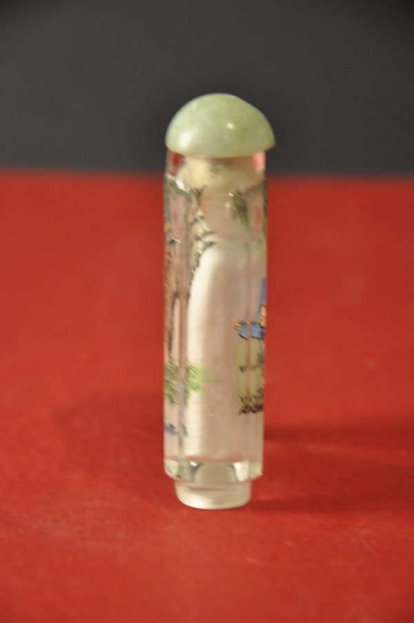 Fiole à Tabac chinoise ou bouteille a prisé Peinte de L'interieur – Image 3