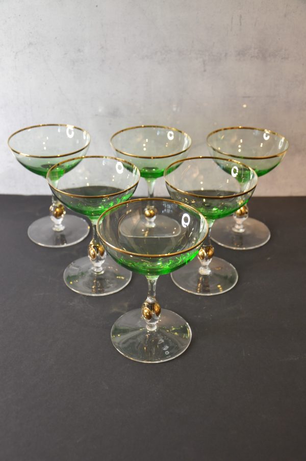 Coupes à champagne  de Jozef  Stanik  art deco  années 50 – Image 3