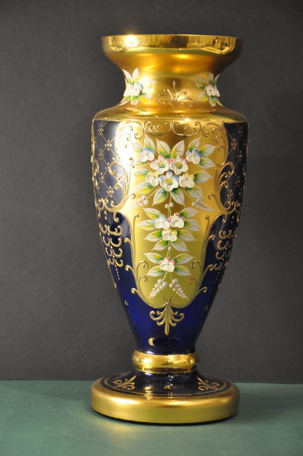 Vase Art Nouveau en verre de Bohème (Fin XIXème début XXème ) – Image 2