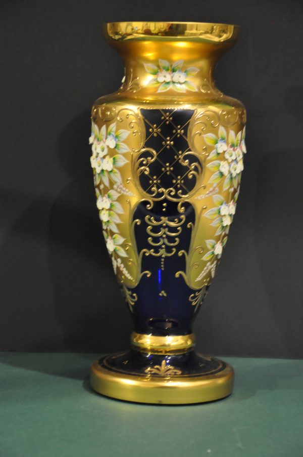 Vase Art Nouveau en verre de Bohème (Fin XIXème début XXème ) – Image 7