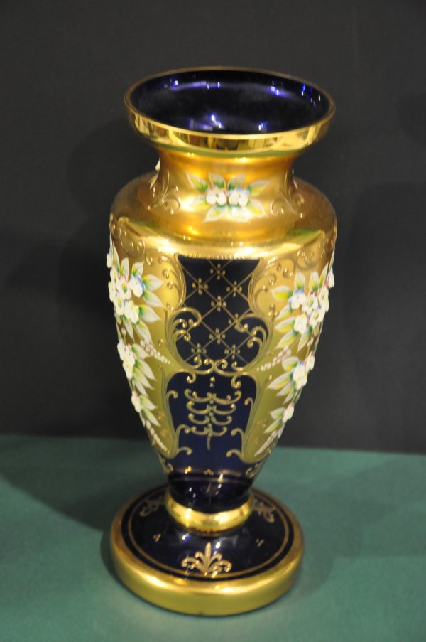 Vase Art Nouveau en verre de Bohème (Fin XIXème début XXème ) – Image 6