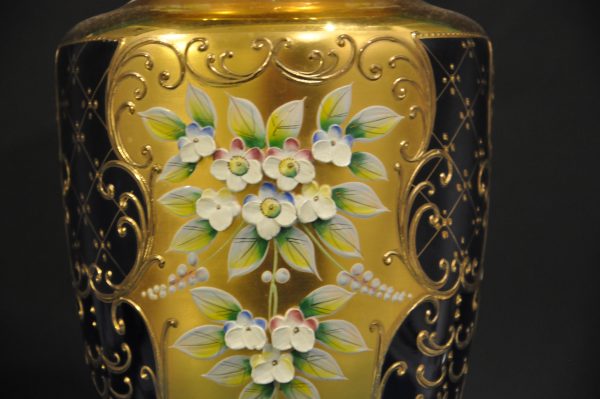 Vase Art Nouveau en verre de Bohème (Fin XIXème début XXème ) – Image 5