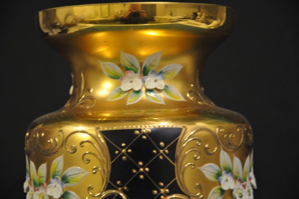 Vase Art Nouveau en verre de Bohème (Fin XIXème début XXème ) – Image 4