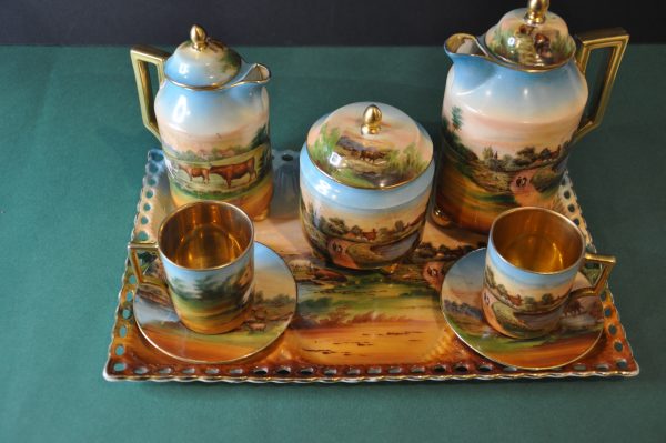 Service à café  tête à tête  en porcelaine fine - VICTORIA - XIXème – Image 8