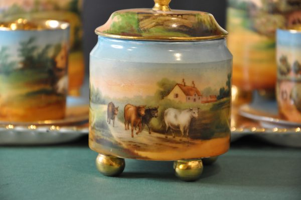 Service à café  tête à tête  en porcelaine fine - VICTORIA - XIXème – Image 6