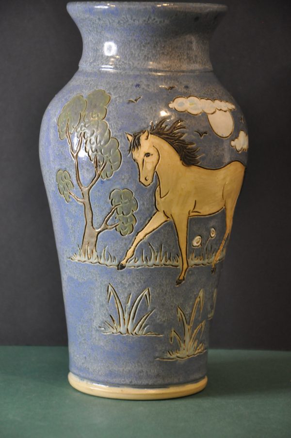 Vase en grès émaillé signé Willy Biron - Poterie de Châtelet (1917-1980) – Image 7