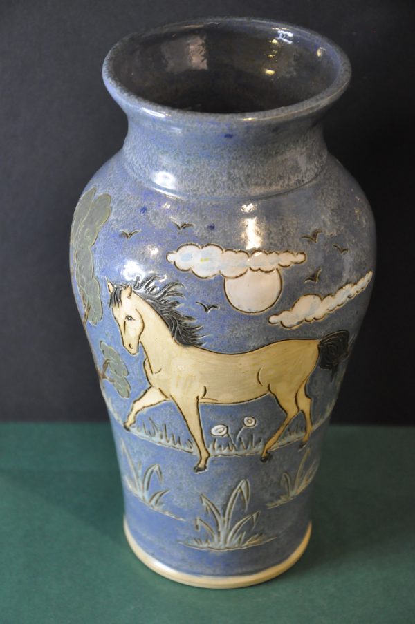 Vase en grès émaillé signé Willy Biron - Poterie de Châtelet (1917-1980) – Image 4