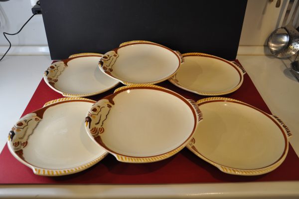 Lot de 6 Assiettes à Poisson HB Quimper