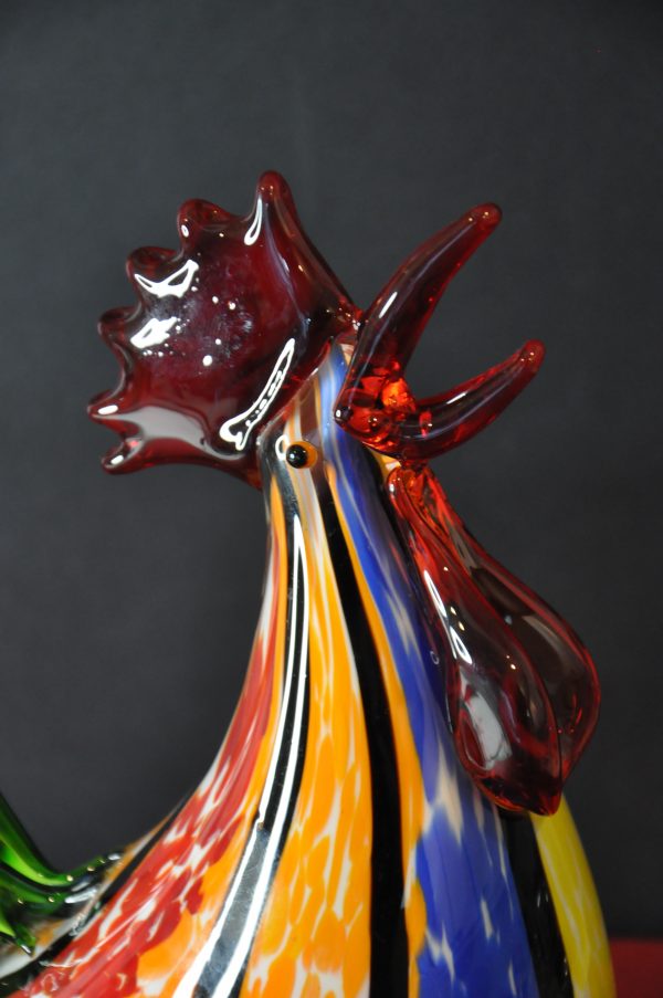 Superbe coq en verre de Murano – Image 3